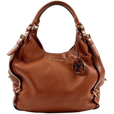 michael kors brown leather blush handbag|michael kors brown leather backpack.